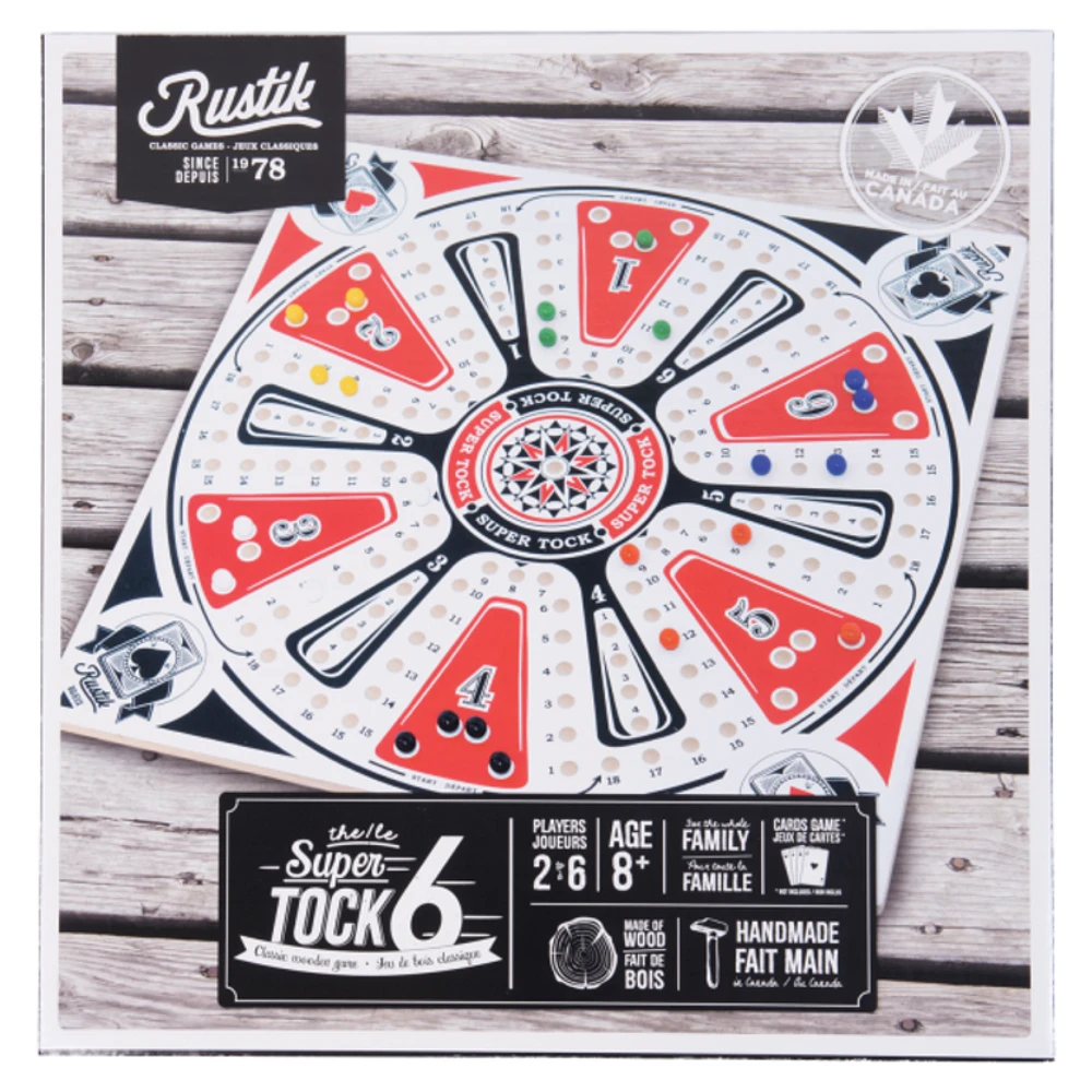 Jeu de Parchisi/Tock - 6 joueurs (Multilingue)