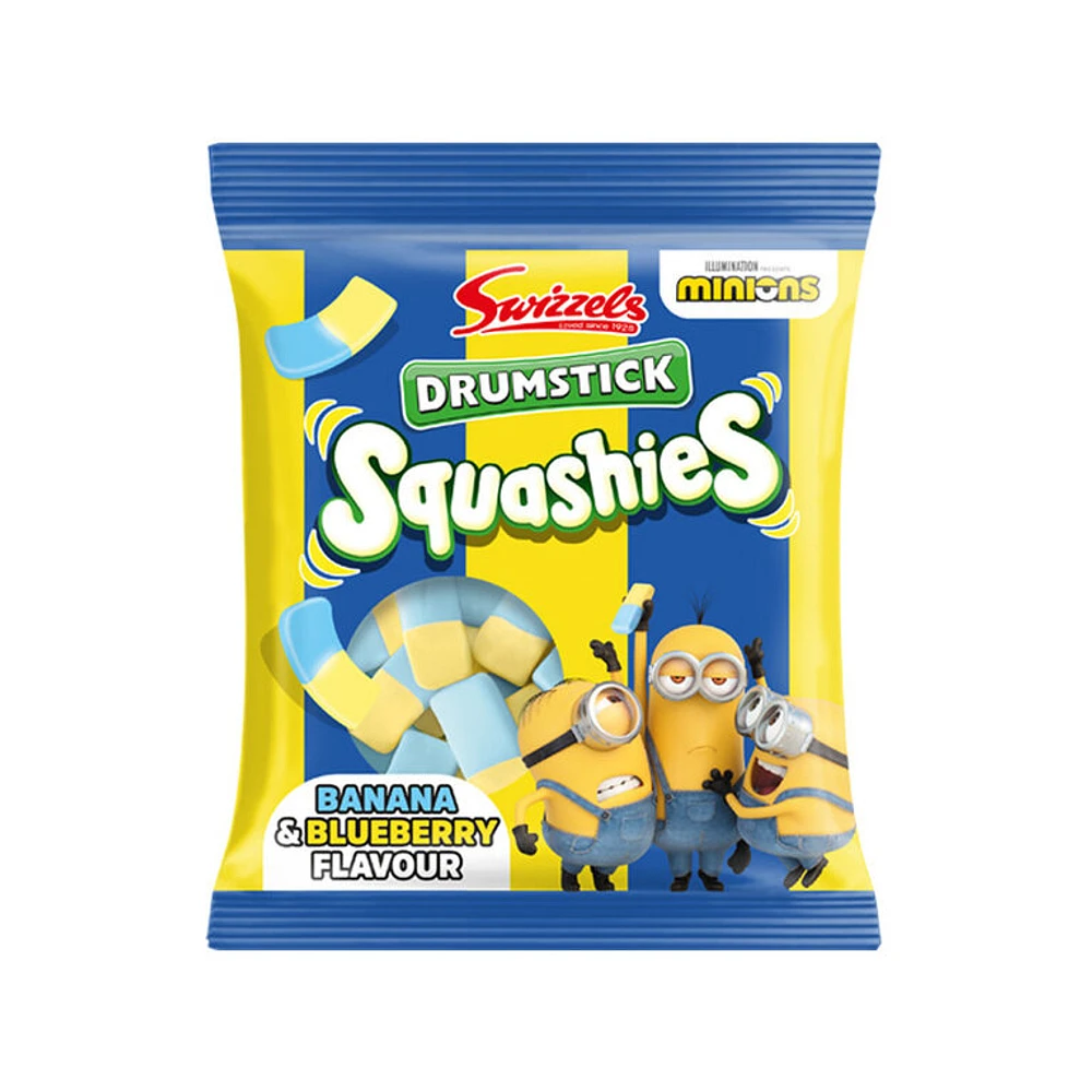 Squashies - Minions - Saveur banane et bleuet - 140g