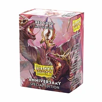 (Dragon Shield) Matte Dual Sleeves - Red Gold Special Anniversary - 10