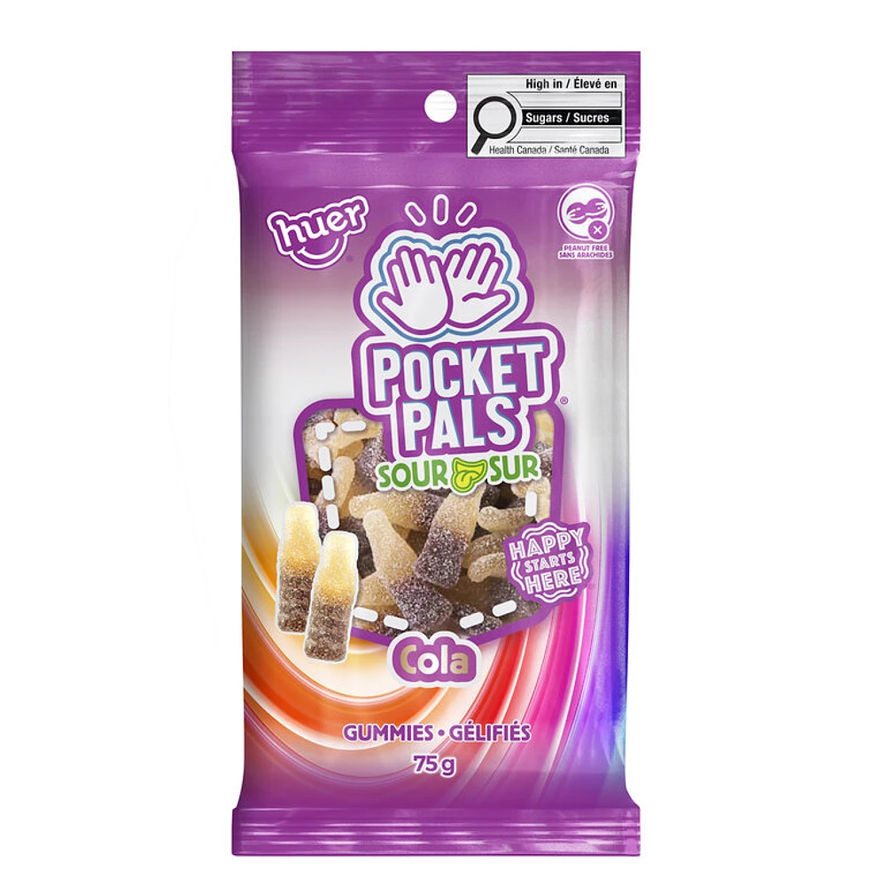 Pocket Pals - Bouteilles de cola gélifiées sures - 75g