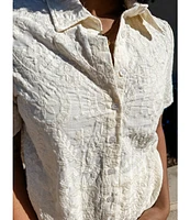 SCALLOP BUTTON BLOUSE