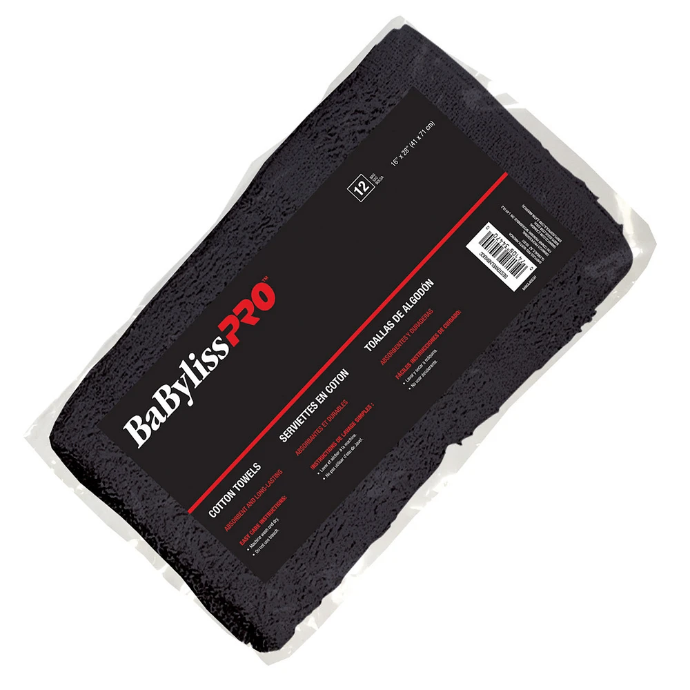 100% Cotton Black Towels  X12 - BESTOWELNBKUCC