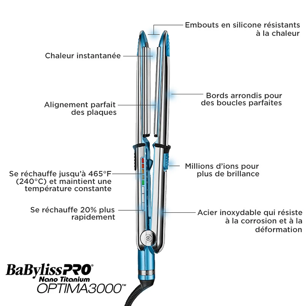 Stainless Steel Flat Iron 1-1/4'' - BABSS3000TUC