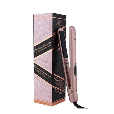 1" Rose Gold Infrared Ceramic Hair Straightener | Flat Iron