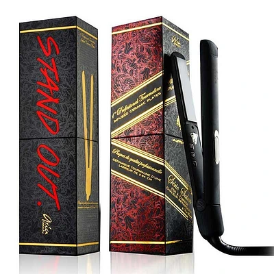 ARIA Beauty - Fer Plat Infra-Rouge Tourmaline 1" Noir