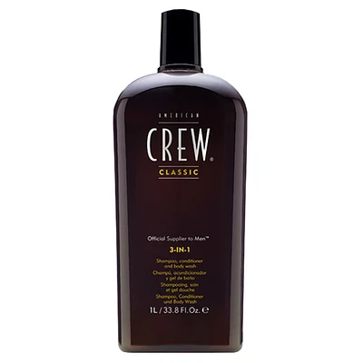 AMERICAN CREW - CLASSIC | 3-IN-1 Shampoo, Conditioner and Body Wash / Shampooing Soin et Gel Douche
