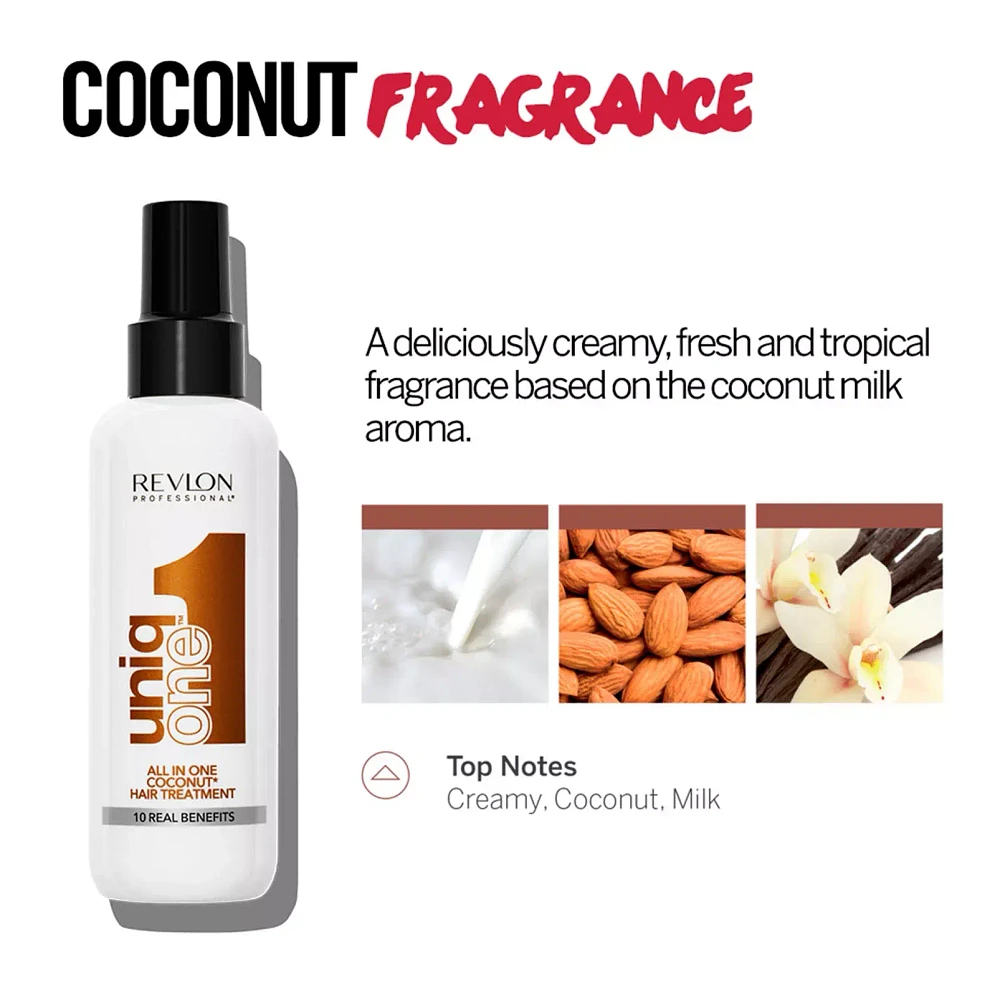 REVLON - UNIQ ONE | ALL IN ONE | COCONUT Hair Treatment / Traitement Capillaire 10 Bienfaits 150ml (5.1 oz)