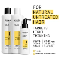 NIOXIN - SYSTÈME 1 Cheveux Naturels Légèrement Clairsemés | Kit Trousse 3 mois