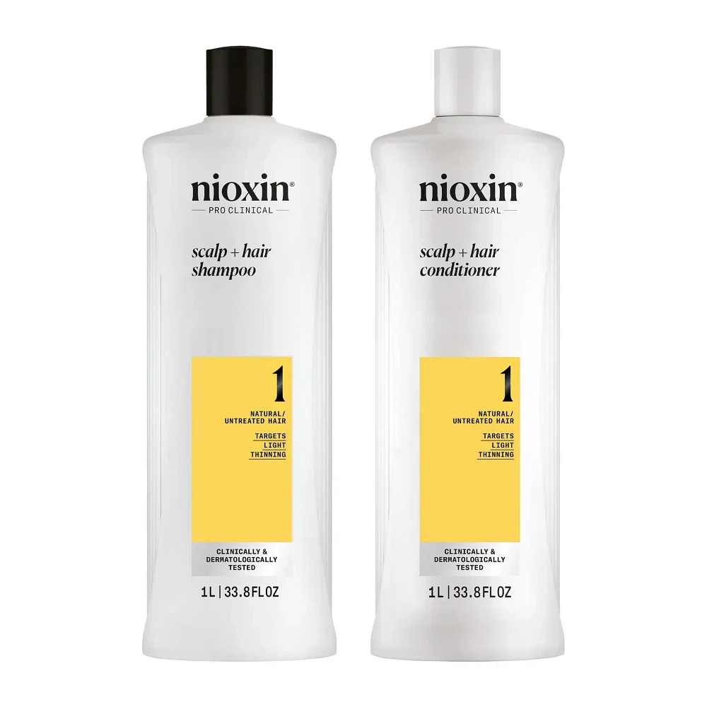 NIOXIN - SYSTÈME | 1 Cheveux Naturels Légèrement Clairsemés | DUO