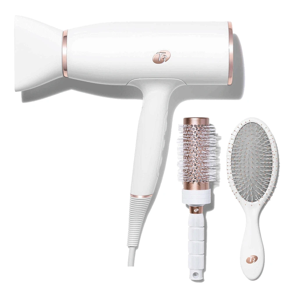 Aireluxe | Professional Brushes and Blow-dryer Set - White & Rose Gold