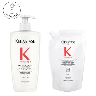 Premiere | *Duo Éco-Recharge | Bain Décalcifiant Réparateur (*500ml/16.9oz)