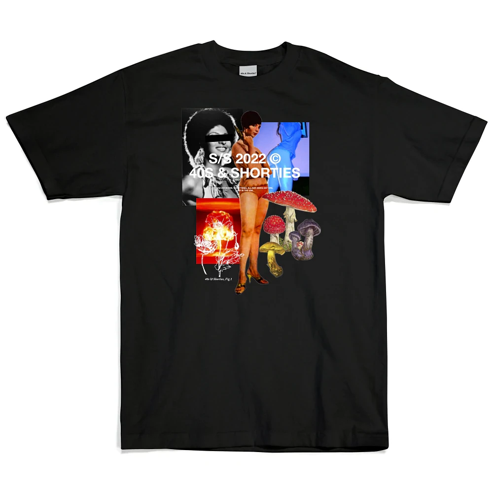 40s and Shorties 40's & : Collage Tee - Black