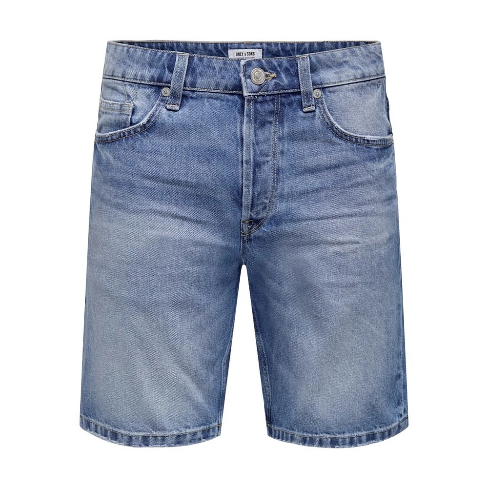 Only and Sons & : Loose Fit Shorts - Medium Blue
