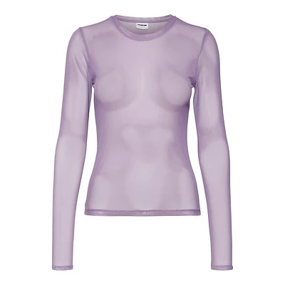 Noisy May :  L/S Mesh Top - Purple