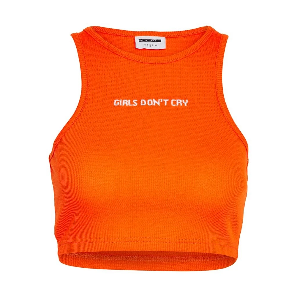 Noisy May : Mady Crop Tank Top - Orange