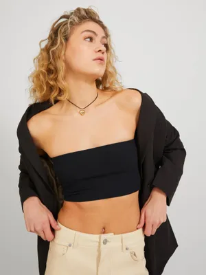 JJXX : Rib Tube Top - Black