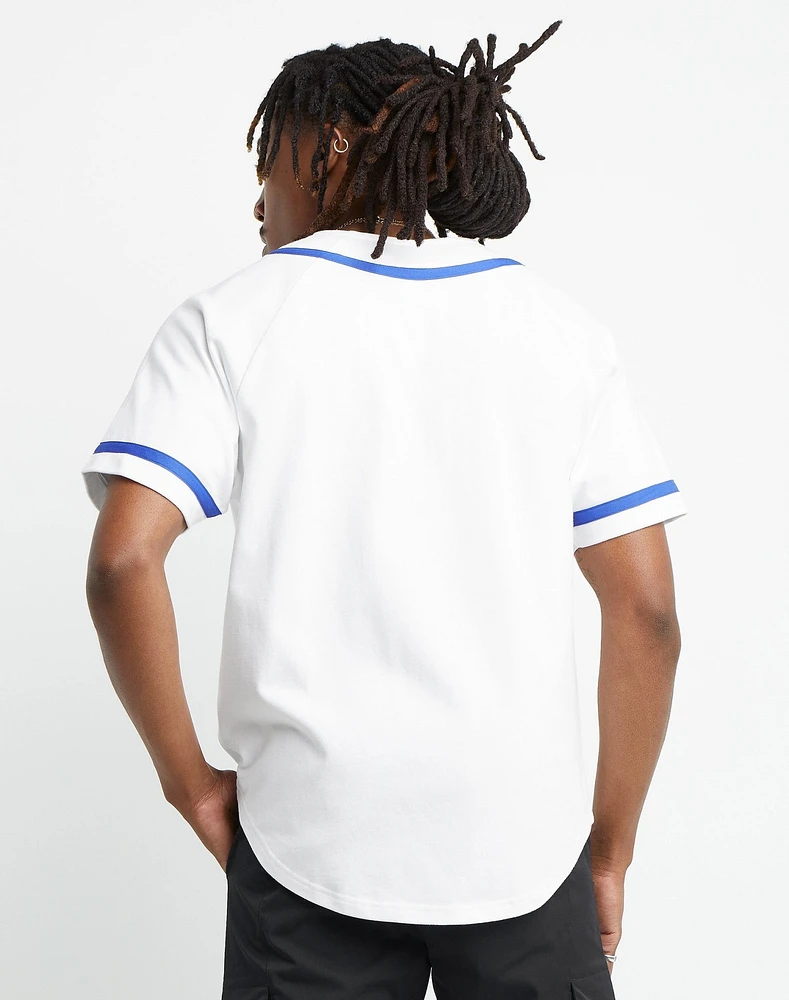 Champion : Braided Baseball Jersey - White