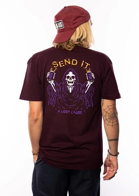 A Lost Cause : Send it Tee - Burgundy