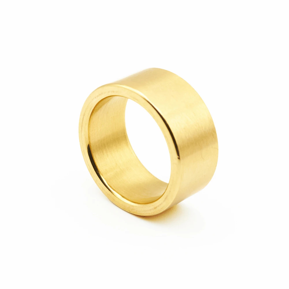 Hits : Brushed Finish Band Ring - Gold