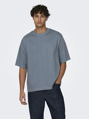 Only & Sons - Millenium Oversize S/S Tee Flint Stone