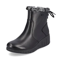 RIEKER Y1350-00 Wedge Bootie (Fur Trim)