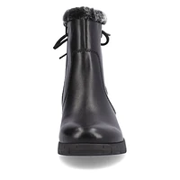 RIEKER Y1350-00 Wedge Bootie (Fur Trim)