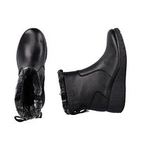 RIEKER Y1350-00 Wedge Bootie (Fur Trim)
