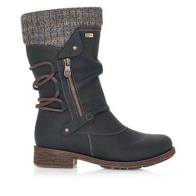 REMONTE D8070-01 Sweater Cuff Mid Boot