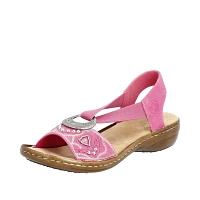 RIEKER 608B9-31 Bkstrap Sandal (Studs)