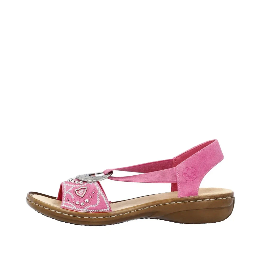 RIEKER 608B9-31 Bkstrap Sandal (Studs)