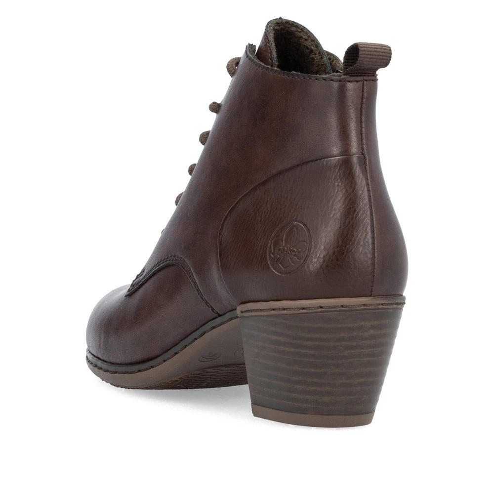 RIEKER Y2101-25 Lace Heel Bootie