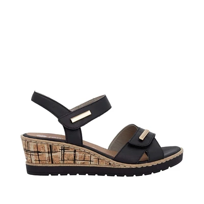 REMONTE R6266-00 Wedge Sandal (Velcro)