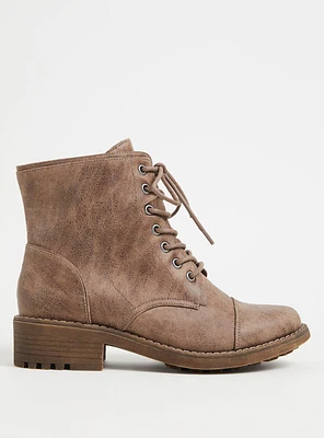 Brushed Combat Bootie (WW)