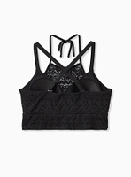 Wire-Free High Neck Crochet Bikini Top