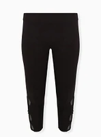 Crop Signature Mesh Inset Legging