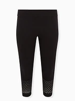 Crop Laser Cut Hem Legging