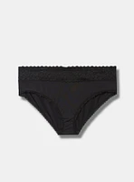 Second Skin Mid-Rise Lace Trim Hipster Panty