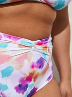 High-Rise Knot Front Swim Bottom