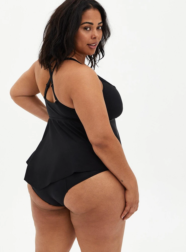 Crochet Lattice Wireless Tankini Top