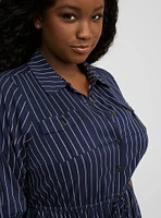 Midi Challis Shirt Dress