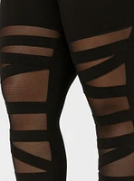 Crop Front Mesh Legging