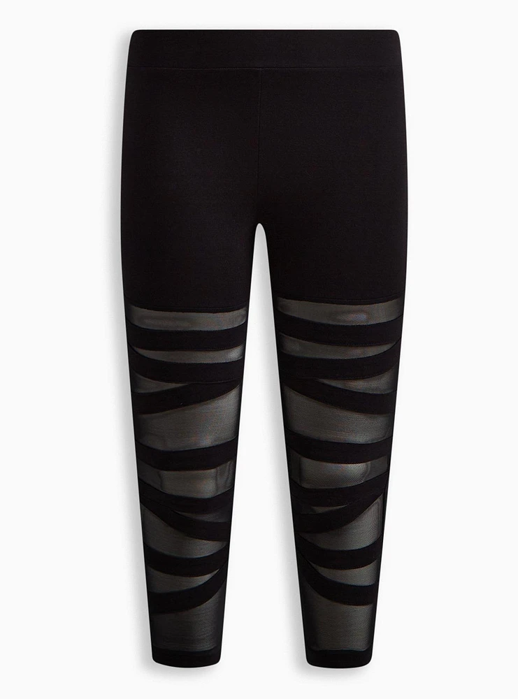 Crop Front Mesh Legging