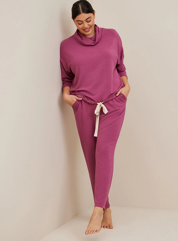 Dream Fleece Cowl Neck Long Sleeve Lounge Sweatshirt