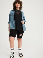 11 Inch Signature Waist Destructed Bermuda Bike Short