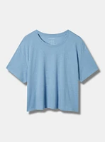 Signature Jersey Relaxed Crew Crop Tee