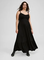 Maxi V-Neck Tiered Dress