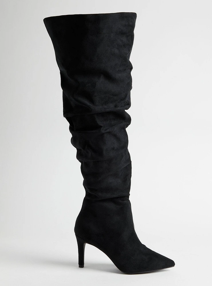 Over-The-Knee Stiletto Slouch Boot (WW)