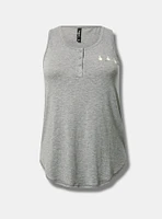 Super Soft Slub Henley Sleep Tank