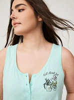 Super Soft Slub Henley Sleep Tank