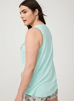 Super Soft Slub Henley Sleep Tank